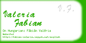 valeria fabian business card