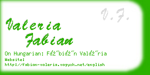 valeria fabian business card